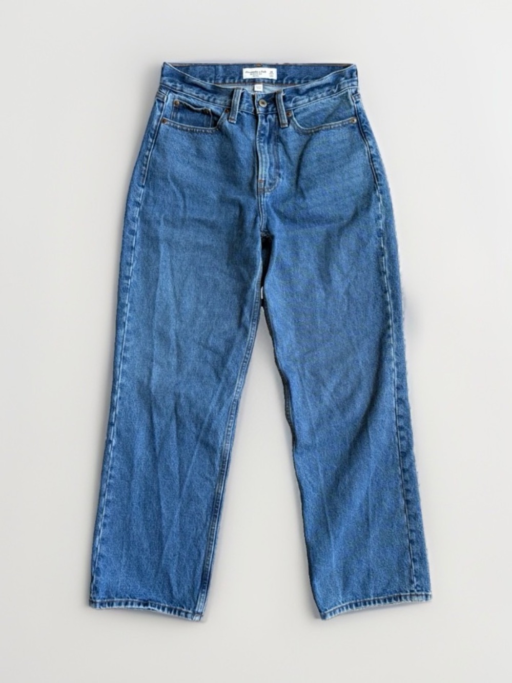 Abercrombie Fitch Curve Love The Slouchy Jean Mid Rise Women’s 25 Medium Wash